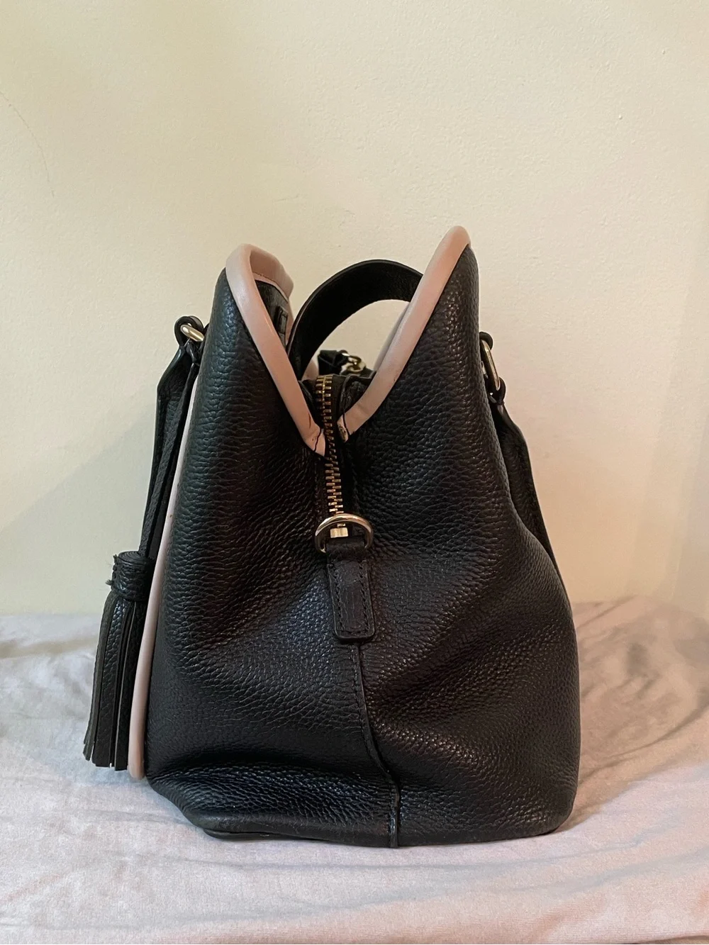 Kate Spade | Ward Place ‘Evangelie’  Black and Pink Satchel Handbag